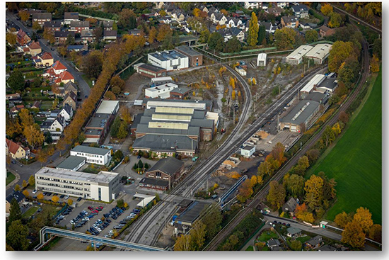 Das RBH Gelände aus der Luft