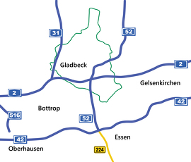 Der zukünftige Verlauf von A52 und B224