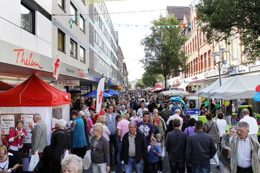 Das Bild zeigt die Gladbecker Innenstadt